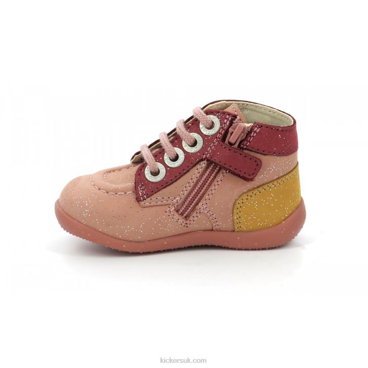 Bonzip-2 Pink Red Yellow Kickers ZDBR774 Kids