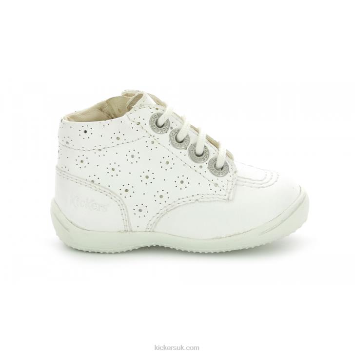 Gullyzip White Perfo Kickers ZDBR794 Kids
