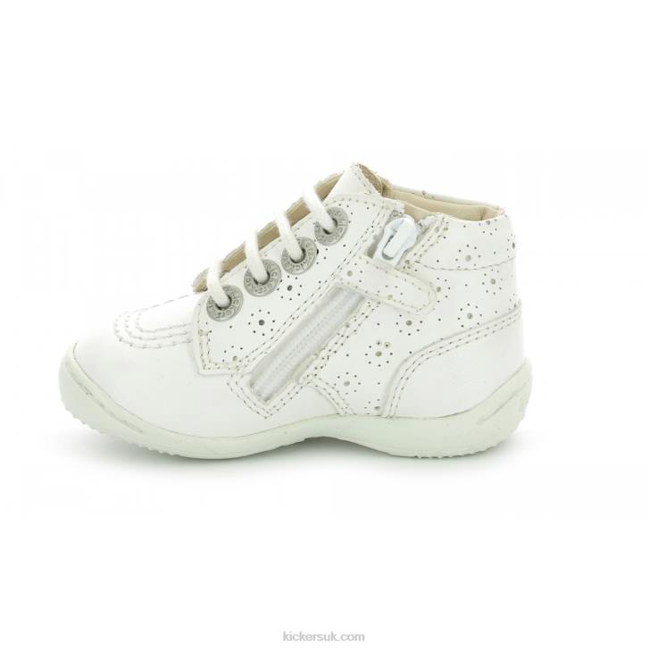 Gullyzip White Perfo Kickers ZDBR794 Kids