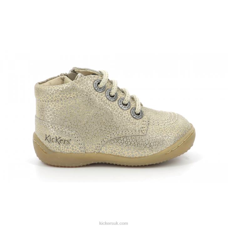 Gulyflow Beige Metallized Kickers ZDBR893 Kids