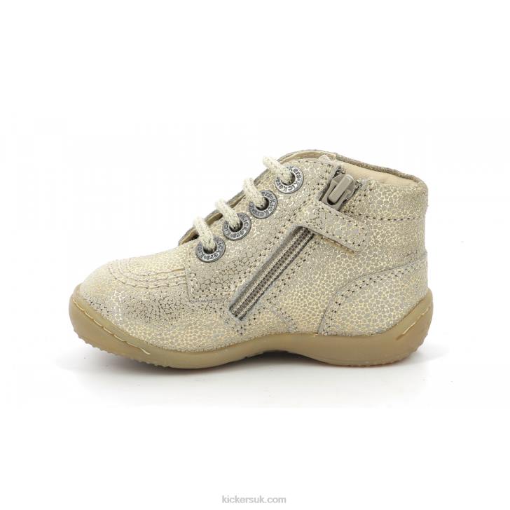 Gulyflow Beige Metallized Kickers ZDBR893 Kids