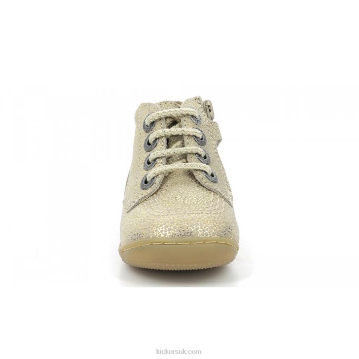 Gulyflow Beige Metallized Kickers ZDBR893 Kids