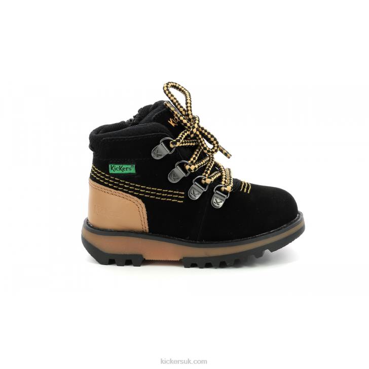 Kicknature Black Yellow Kickers ZDBR815 Kids