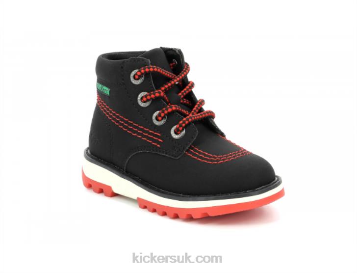 Kickrally20 Shiny Black Kickers ZDBR818 Kids