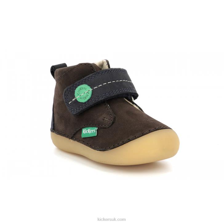 Sabilo Dark Brown Navy Kickers ZDBR789 Kids