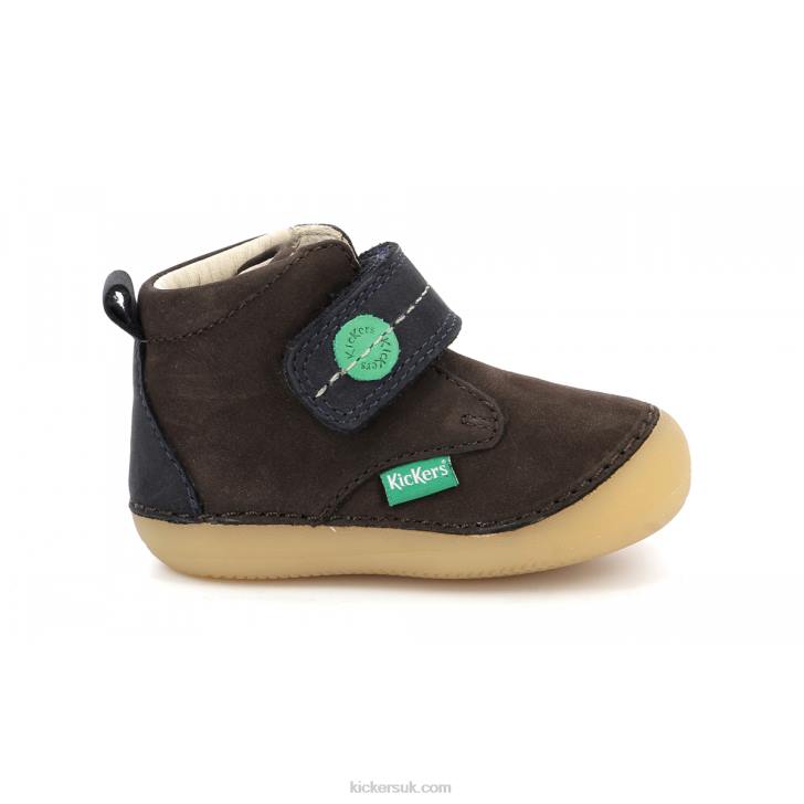 Sabilo Dark Brown Navy Kickers ZDBR789 Kids