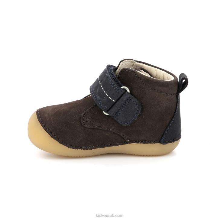 Sabilo Dark Brown Navy Kickers ZDBR789 Kids