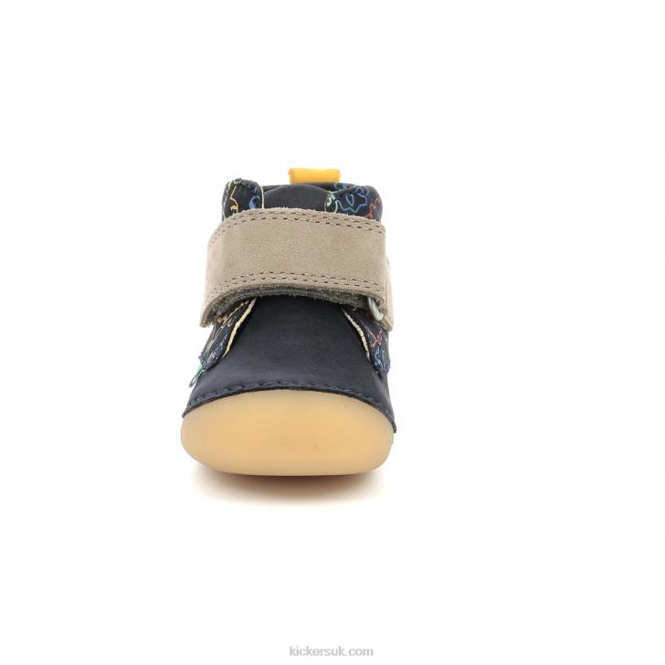 Sabio Navy Yellow Dinos Kickers ZDBR922 Kids
