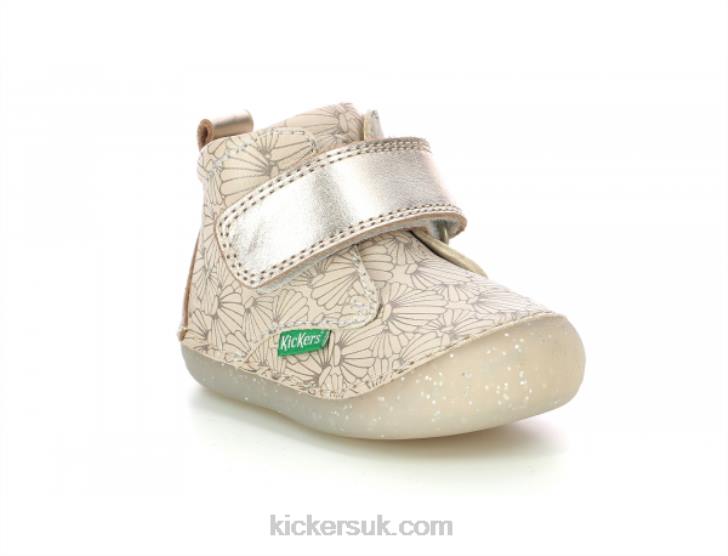 Sabio White Silver Seashell Kickers ZDBR897 Kids