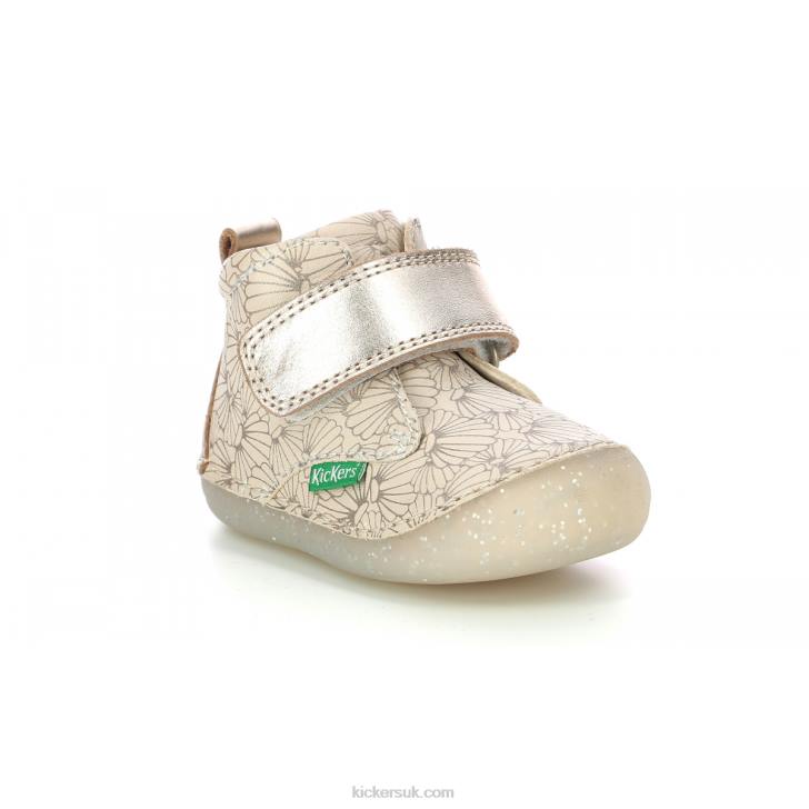 Sabio White Silver Seashell Kickers ZDBR897 Kids