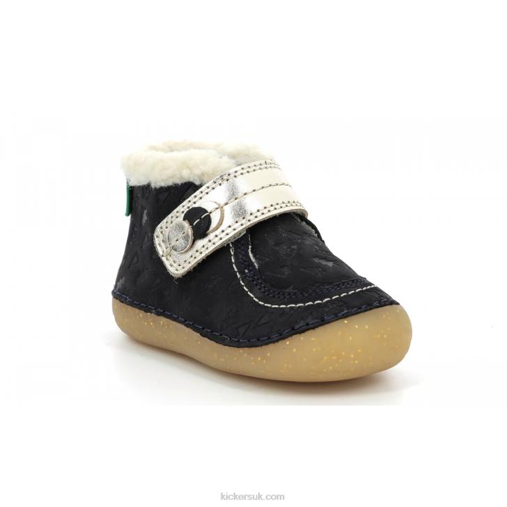 So Schuss Navy Gold Fancy Kickers ZDBR829 Kids