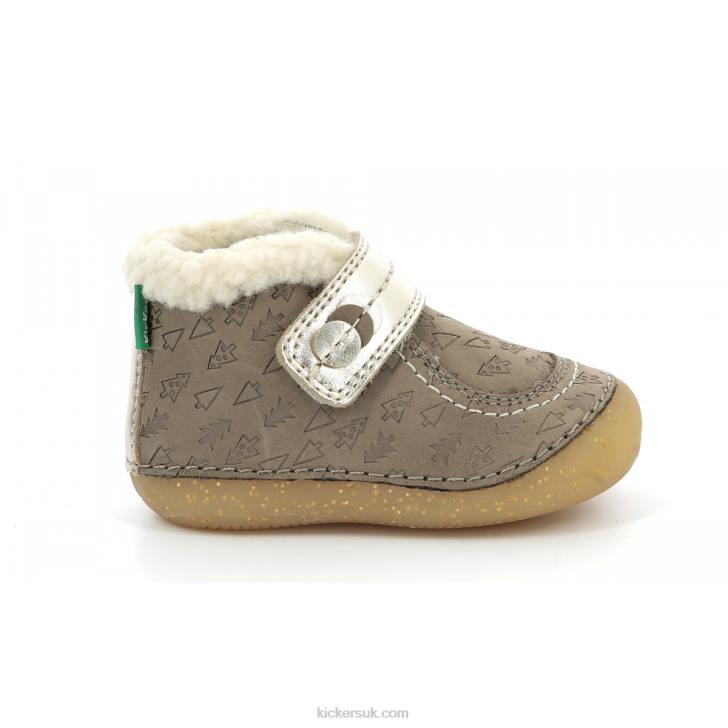 So Schuss Taupe Gold Fancy Kickers ZDBR826 Kids