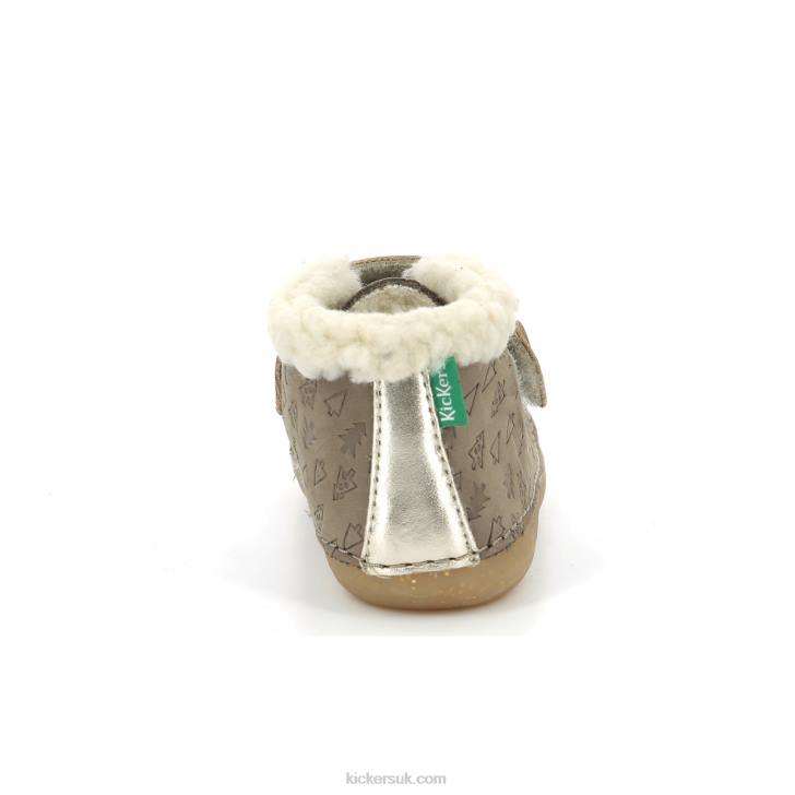 So Schuss Taupe Gold Fancy Kickers ZDBR826 Kids