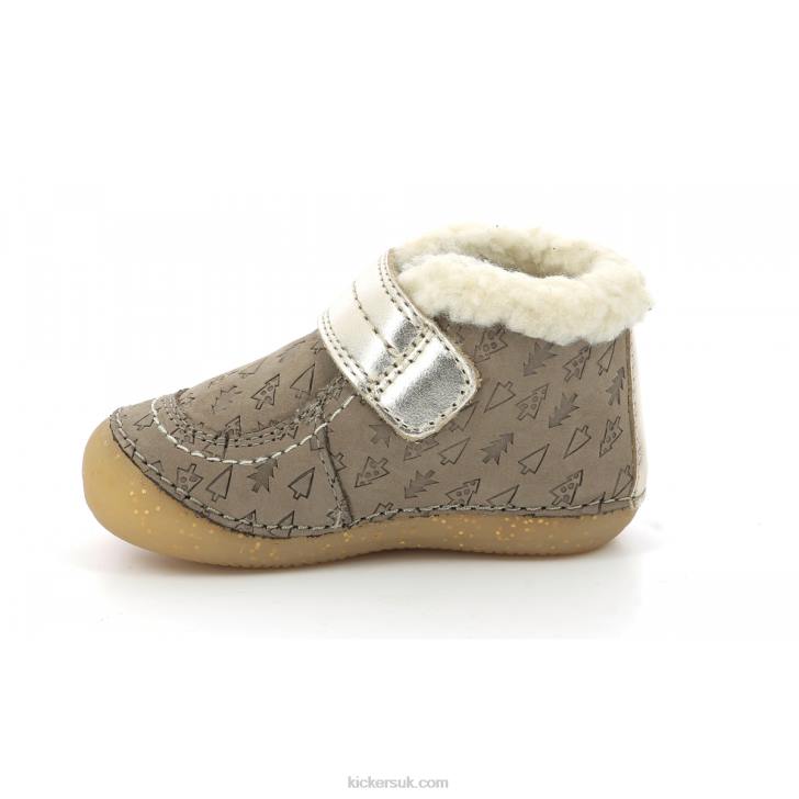 So Schuss Taupe Gold Fancy Kickers ZDBR826 Kids