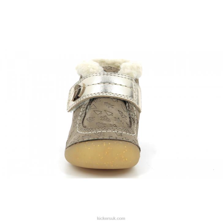 So Schuss Taupe Gold Fancy Kickers ZDBR826 Kids