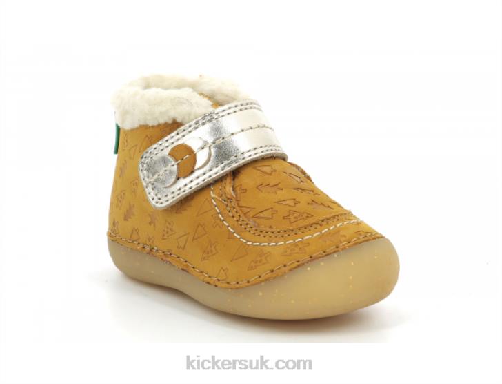 So Schuss Yellow Gold Fancy Kickers ZDBR828 Kids