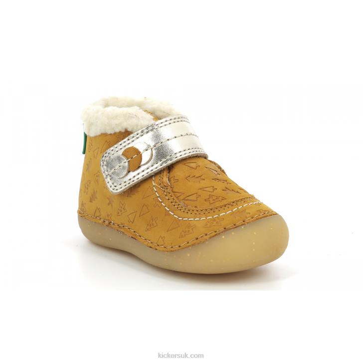 So Schuss Yellow Gold Fancy Kickers ZDBR828 Kids