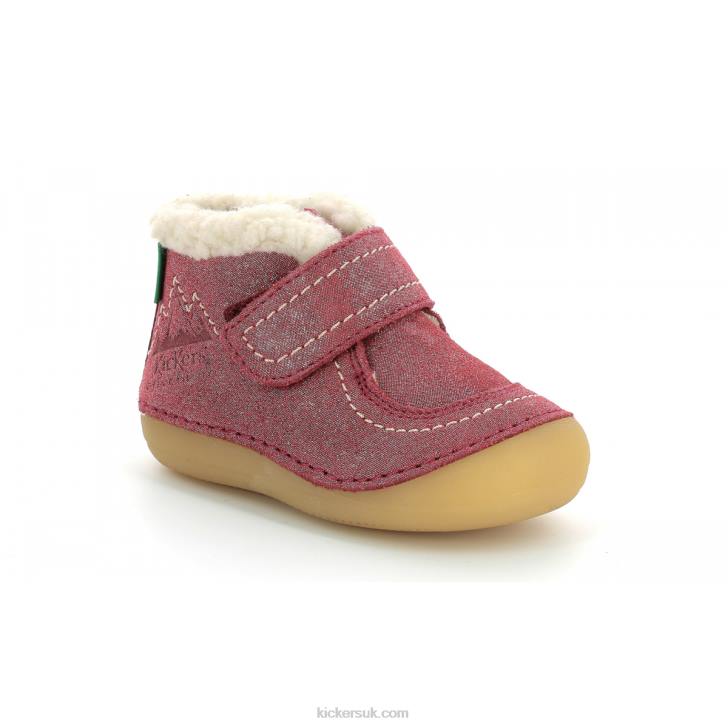 Somoons Pink Glitter Kickers ZDBR836 Kids
