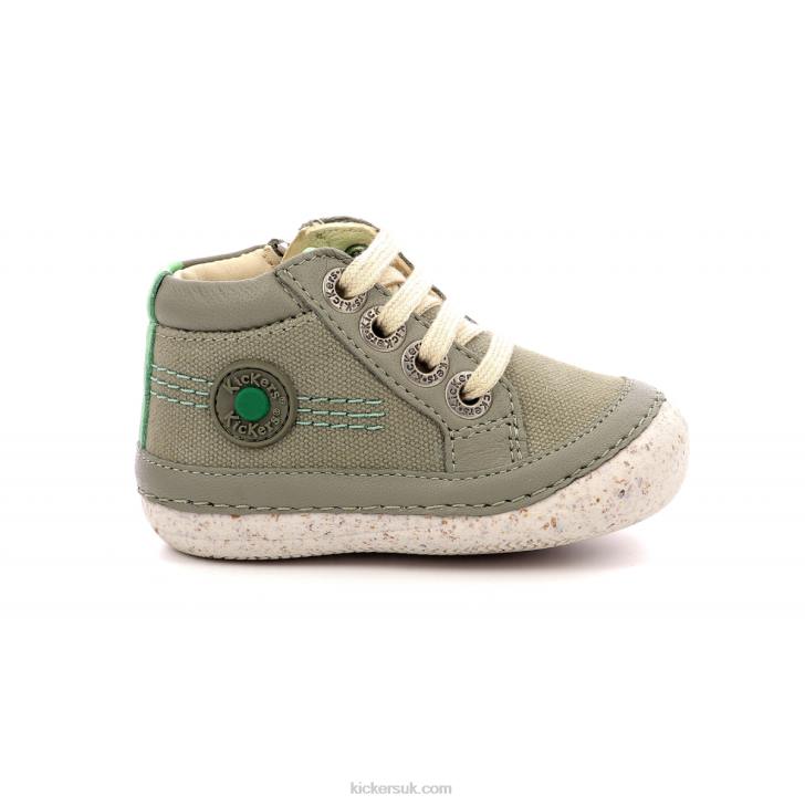 Sonistreet Khaki Green Kickers ZDBR783 Kids