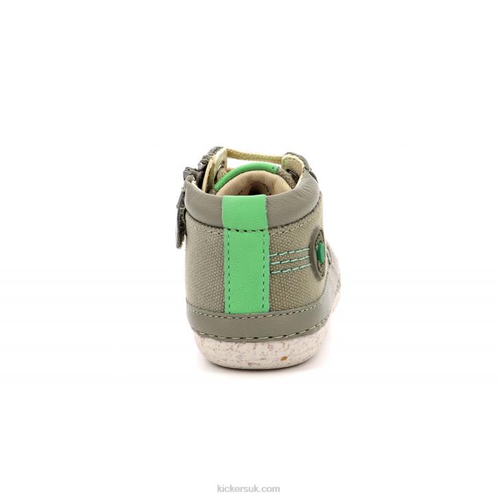 Sonistreet Khaki Green Kickers ZDBR783 Kids