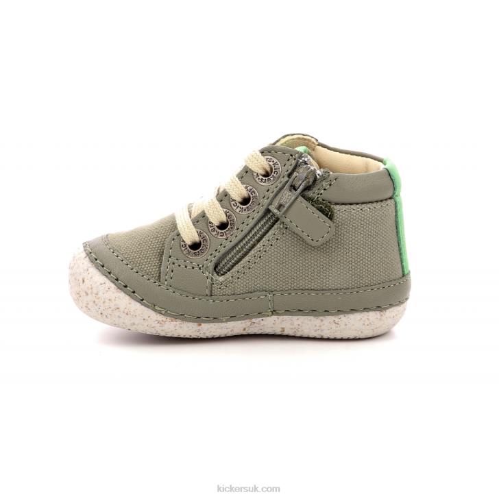 Sonistreet Khaki Green Kickers ZDBR783 Kids