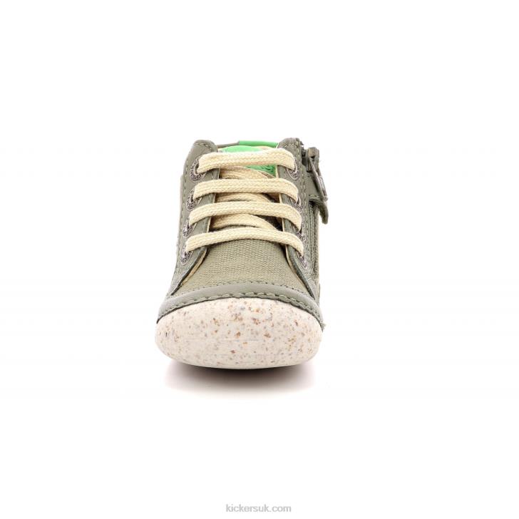 Sonistreet Khaki Green Kickers ZDBR783 Kids
