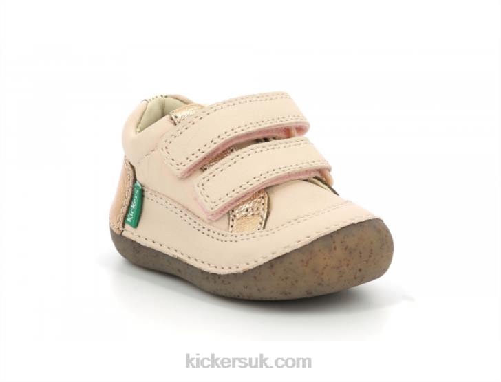 Sostankro Light Pink Metal Kickers ZDBR889 Kids