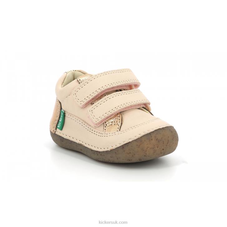 Sostankro Light Pink Metal Kickers ZDBR889 Kids