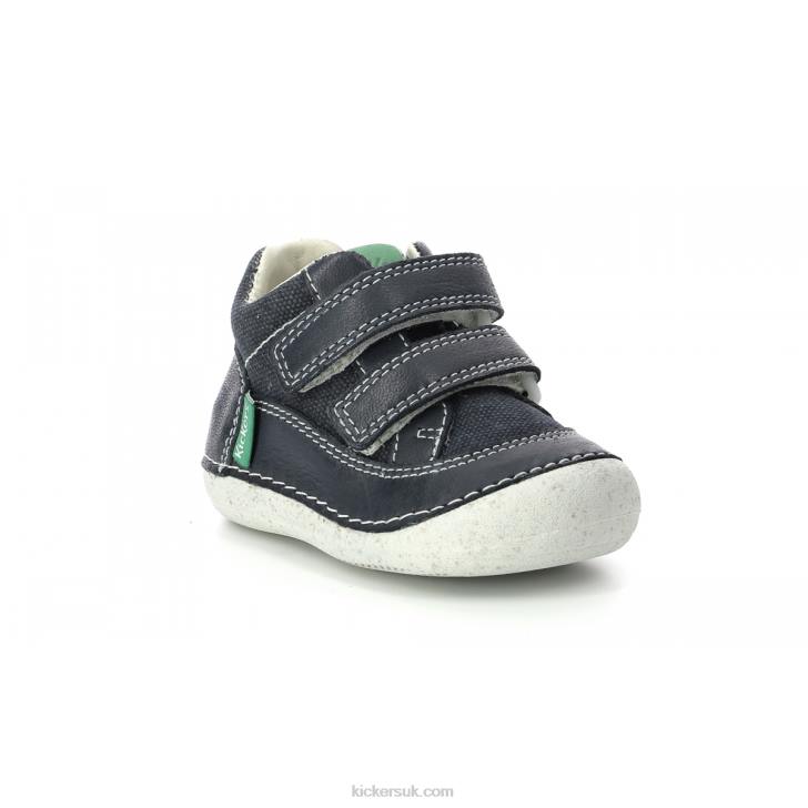 Sostankro Navy Green Kickers ZDBR839 Kids
