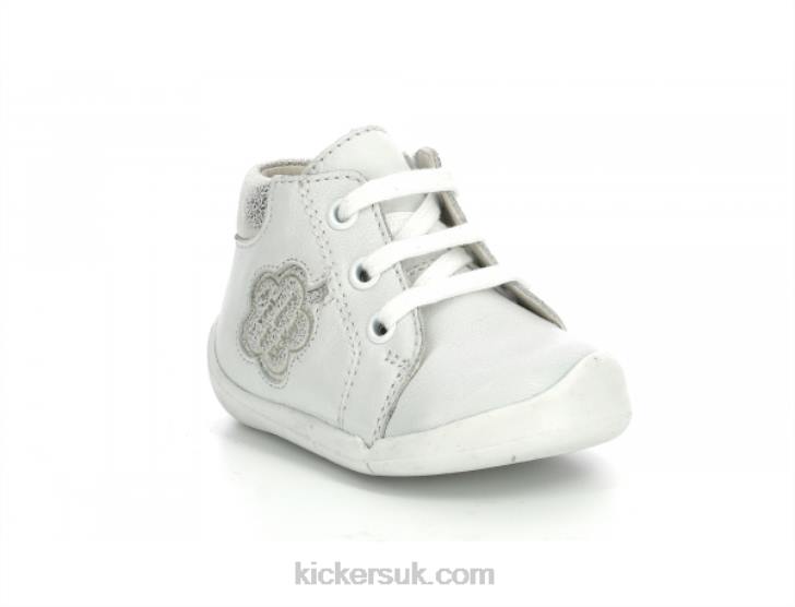 Waouk White Metallized Kickers ZDBR888 Kids