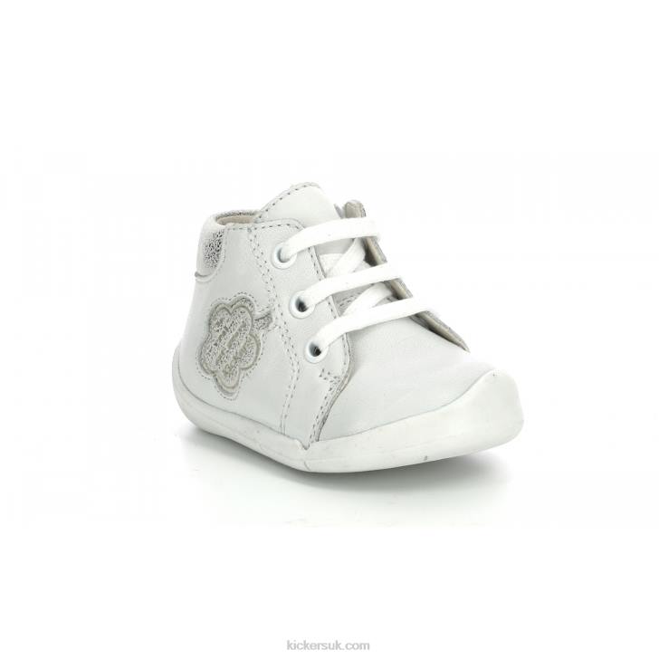 Waouk White Metallized Kickers ZDBR888 Kids