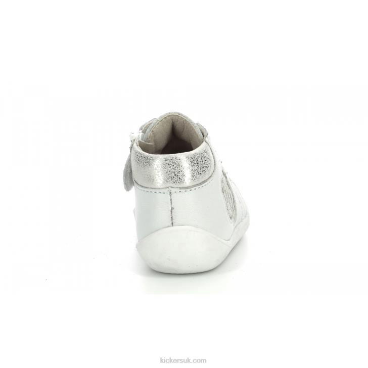 Waouk White Metallized Kickers ZDBR888 Kids