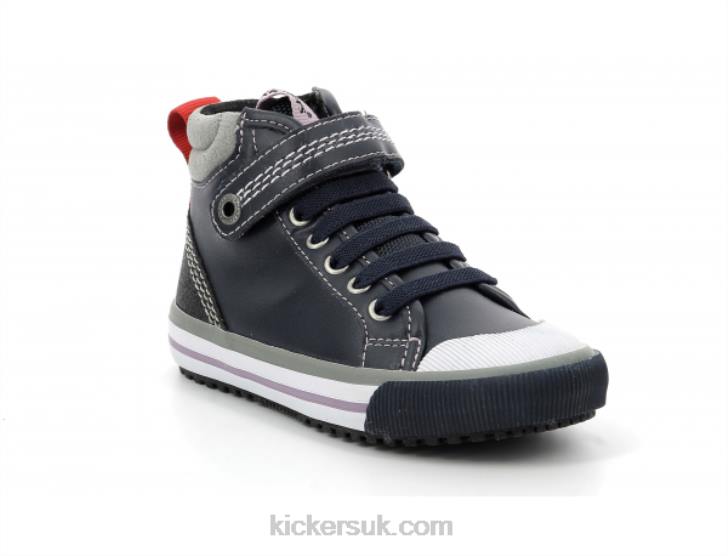 Geckira Hi Navy Glitter Kickers ZDBR976 Kids