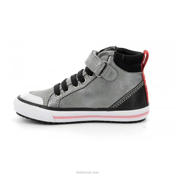 Geckira Hi Silver Glitter Kickers ZDBR977 Kids
