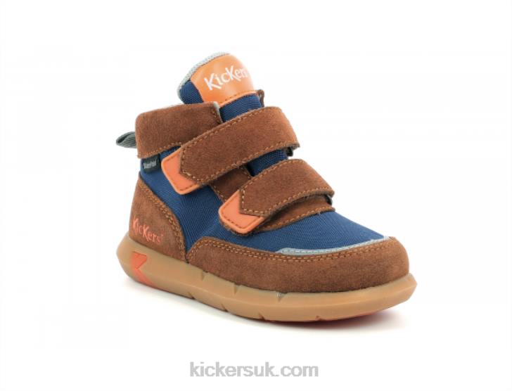 Junibo Brown Blue Orange Kickers ZDBR966 Kids