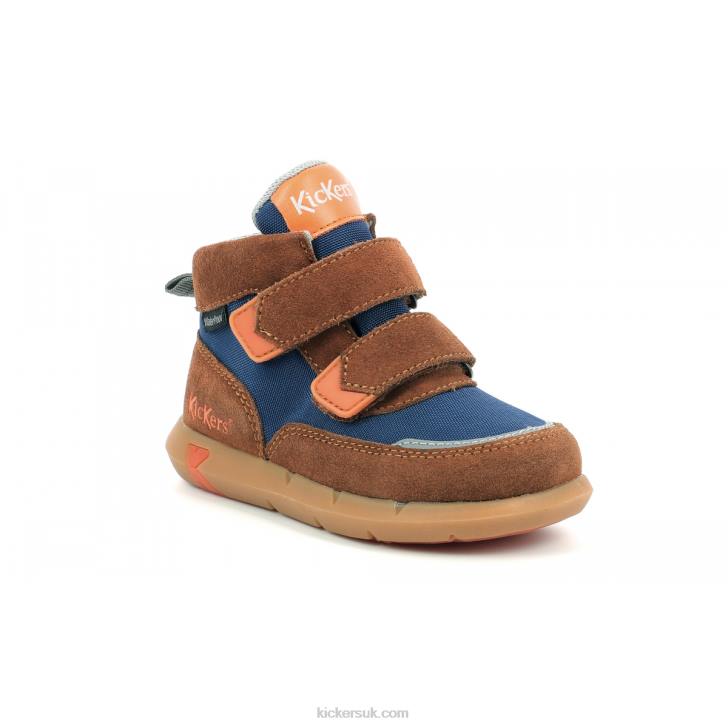 Junibo Brown Blue Orange Kickers ZDBR966 Kids