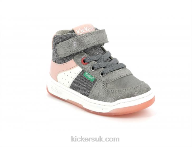 Kickalien Grey Pink Silver Kickers ZDBR980 Kids