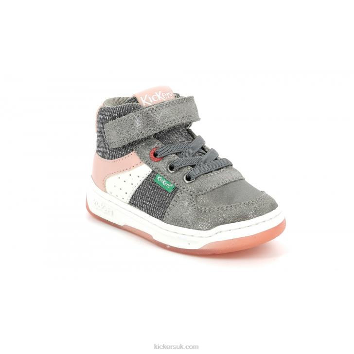 Kickalien Grey Pink Silver Kickers ZDBR980 Kids