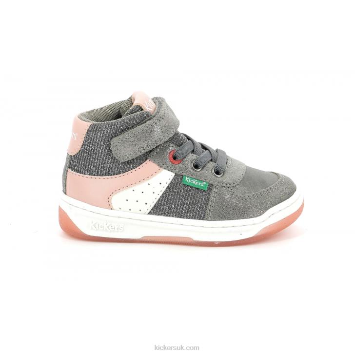 Kickalien Grey Pink Silver Kickers ZDBR980 Kids