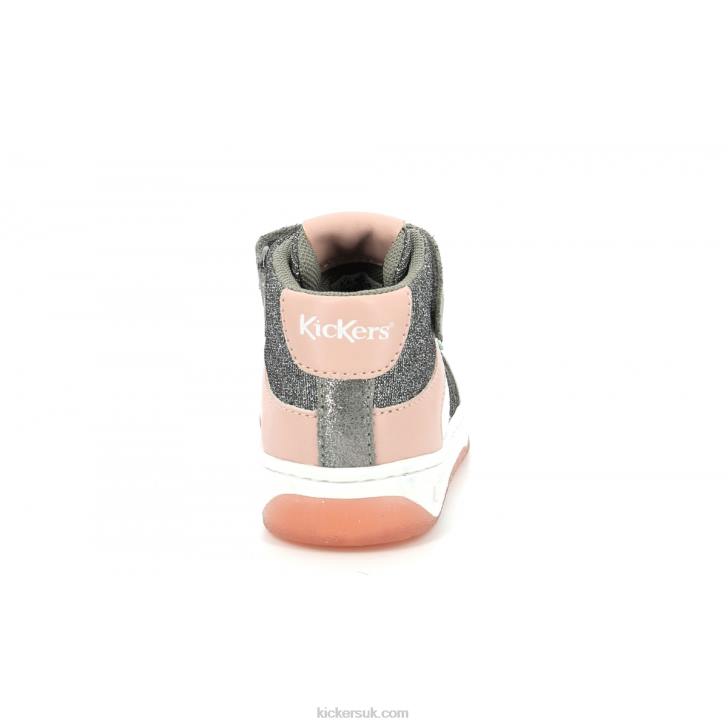 Kickalien Grey Pink Silver Kickers ZDBR980 Kids