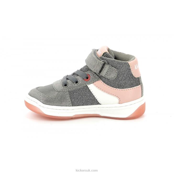 Kickalien Grey Pink Silver Kickers ZDBR980 Kids
