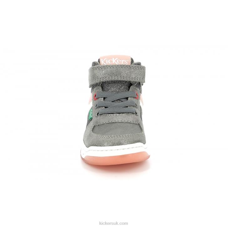 Kickalien Grey Pink Silver Kickers ZDBR980 Kids