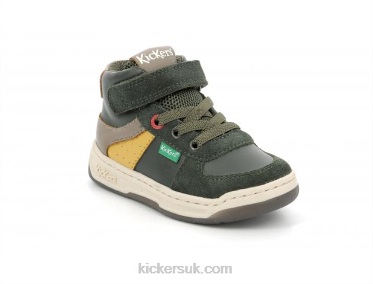 Kickalien Khaki Yellow Taupe Kickers ZDBR1007 Kids