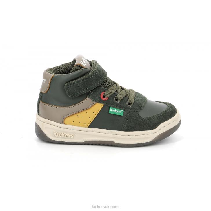 Kickalien Khaki Yellow Taupe Kickers ZDBR1007 Kids