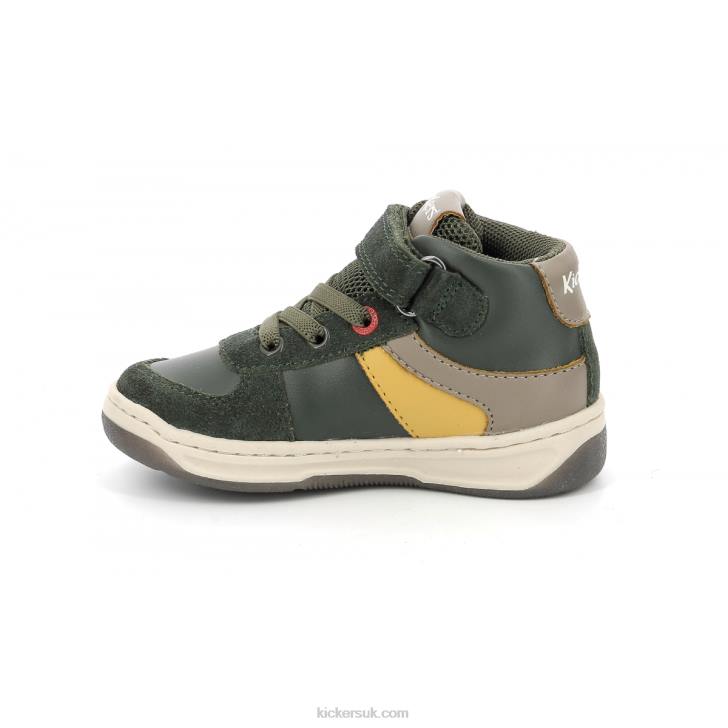 Kickalien Khaki Yellow Taupe Kickers ZDBR1007 Kids