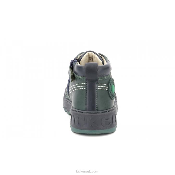 Kickdundy Green Navy Kickers ZDBR990 Kids