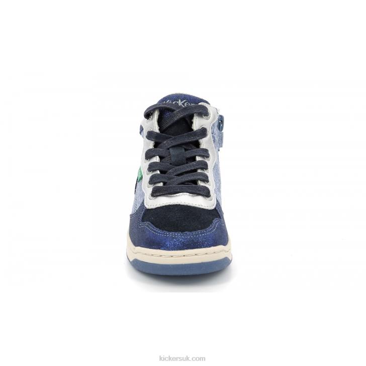 Kicklax Navy Blue Leopard Kickers ZDBR945 Kids