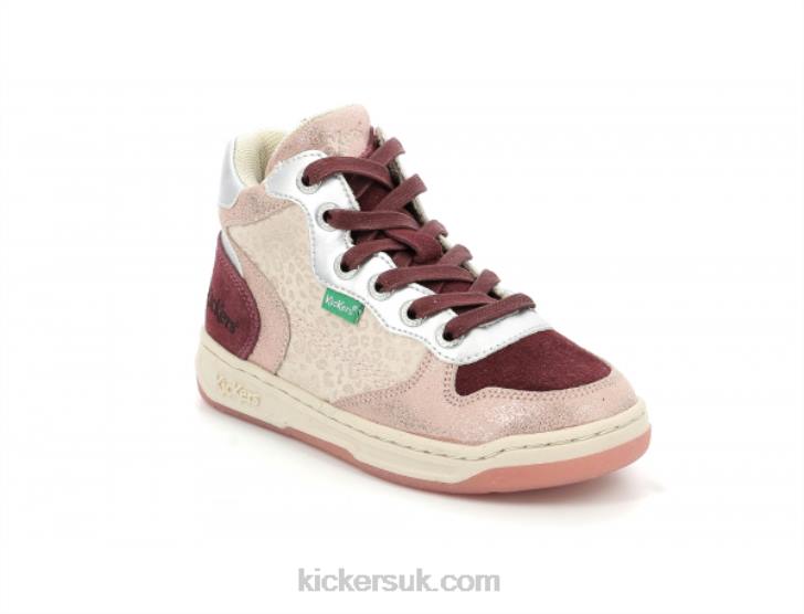 Kicklax Pink Burgundy Leopard Kickers ZDBR946 Kids