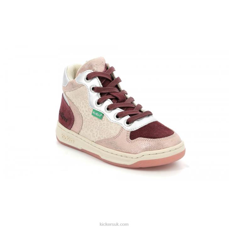 Kicklax Pink Burgundy Leopard Kickers ZDBR946 Kids