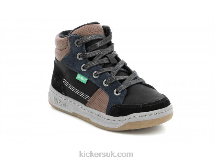 Kickosta Black Blue Brown Kickers ZDBR963 Kids
